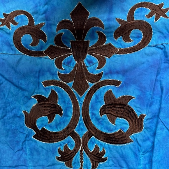 Cowgirl Legend Blue rodeo Show Shirt M - Picture 5 of 7